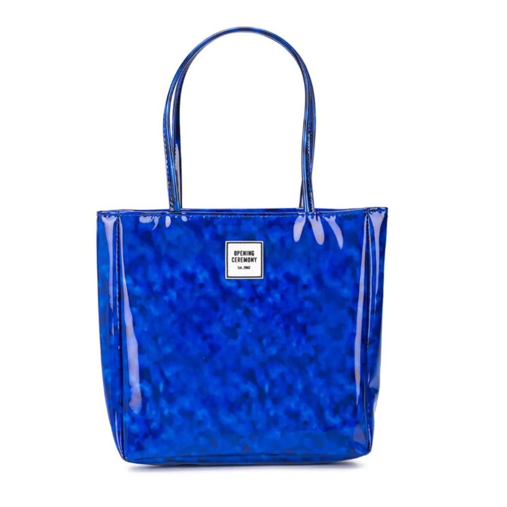 Opening Ceremony Mini PVC Blue Tortoise Tote